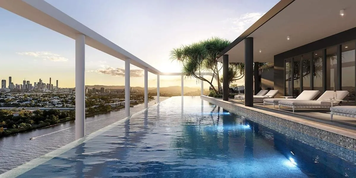 River & City View Apt Near Brisbane Airport With Infinity Pool, Spa, Sauna, Steam Room